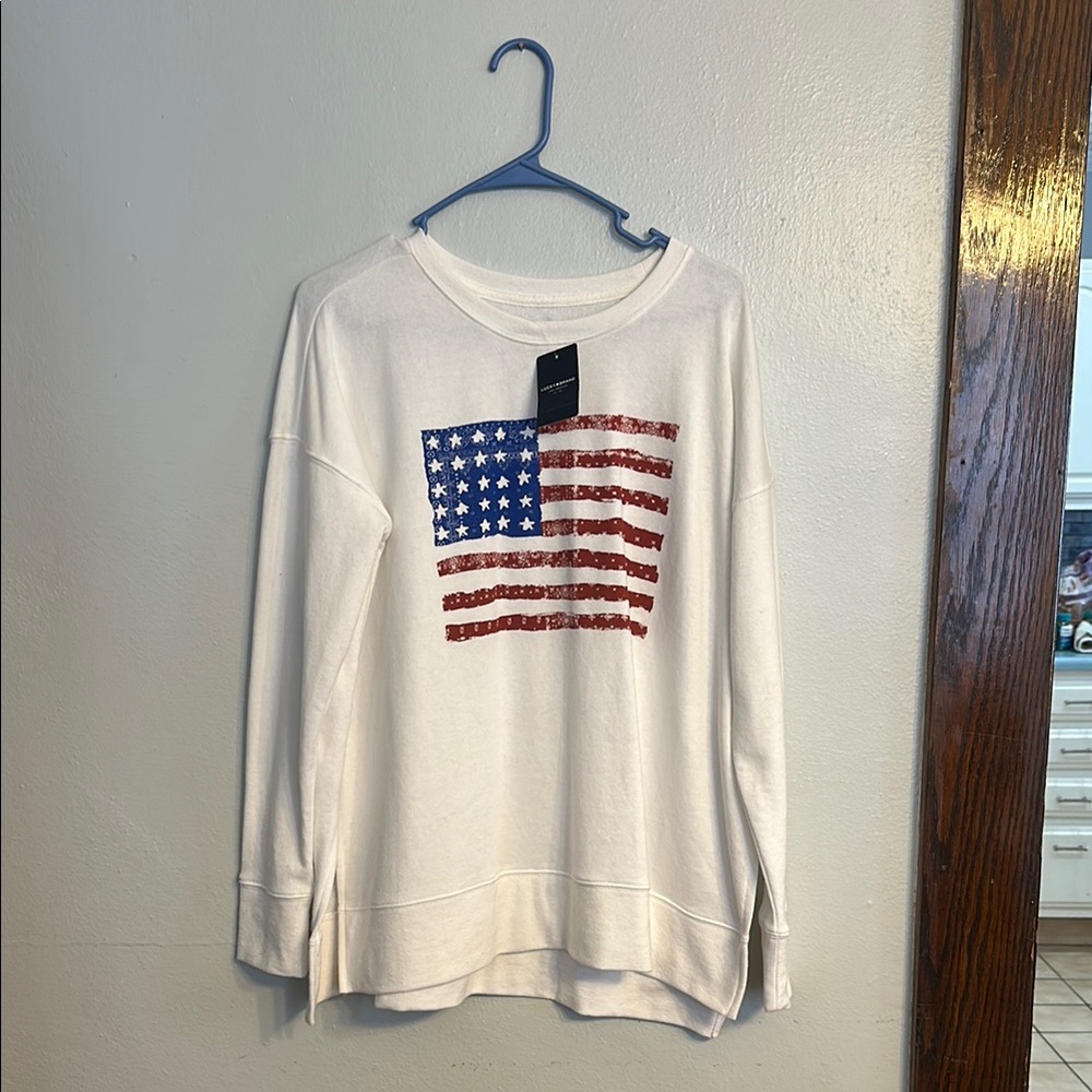 NWT Lucky Brand Americana Oversized Crewneck Sweatshirt - size small